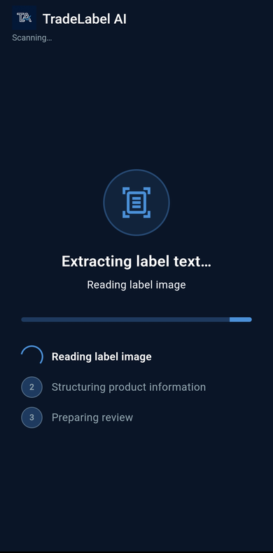 Extracting label text